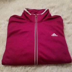 Adidas Fuschia Workout Jacket Sz Medium